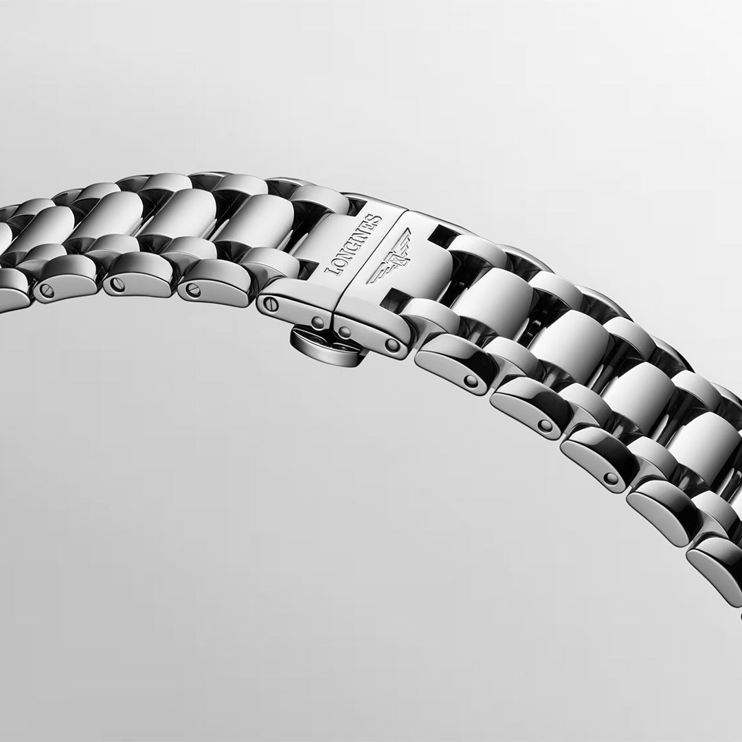 Watch in steel PrimaLuna Moonphase Longines