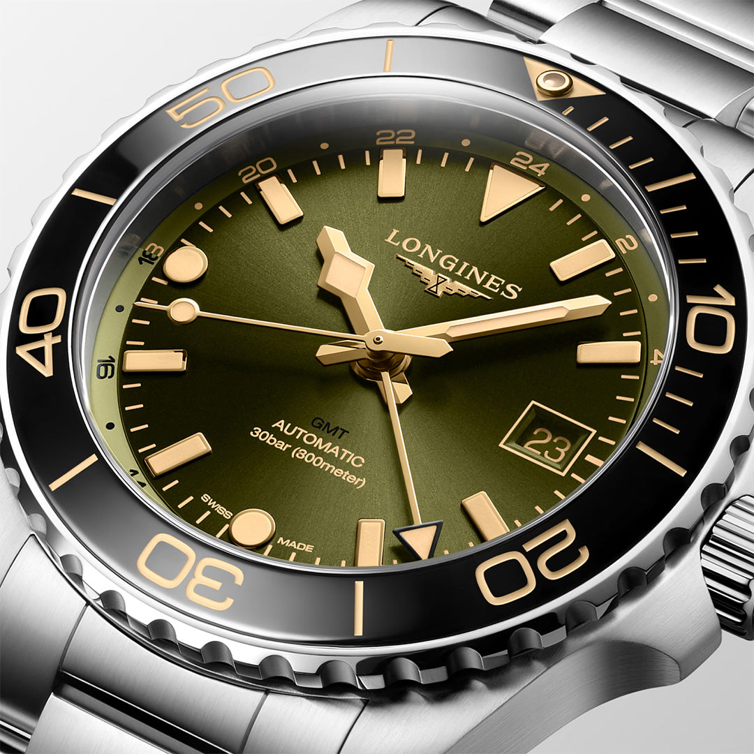 Orologio in acciaio HydroConquest GMT Longines