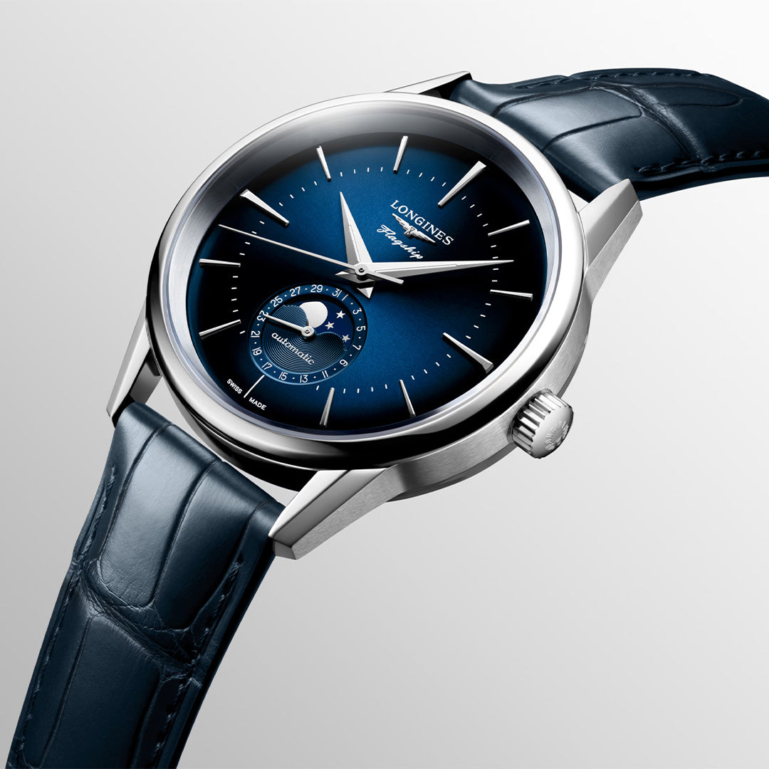 Orologio in acciaio Flagship Heritage Moonphase Longines