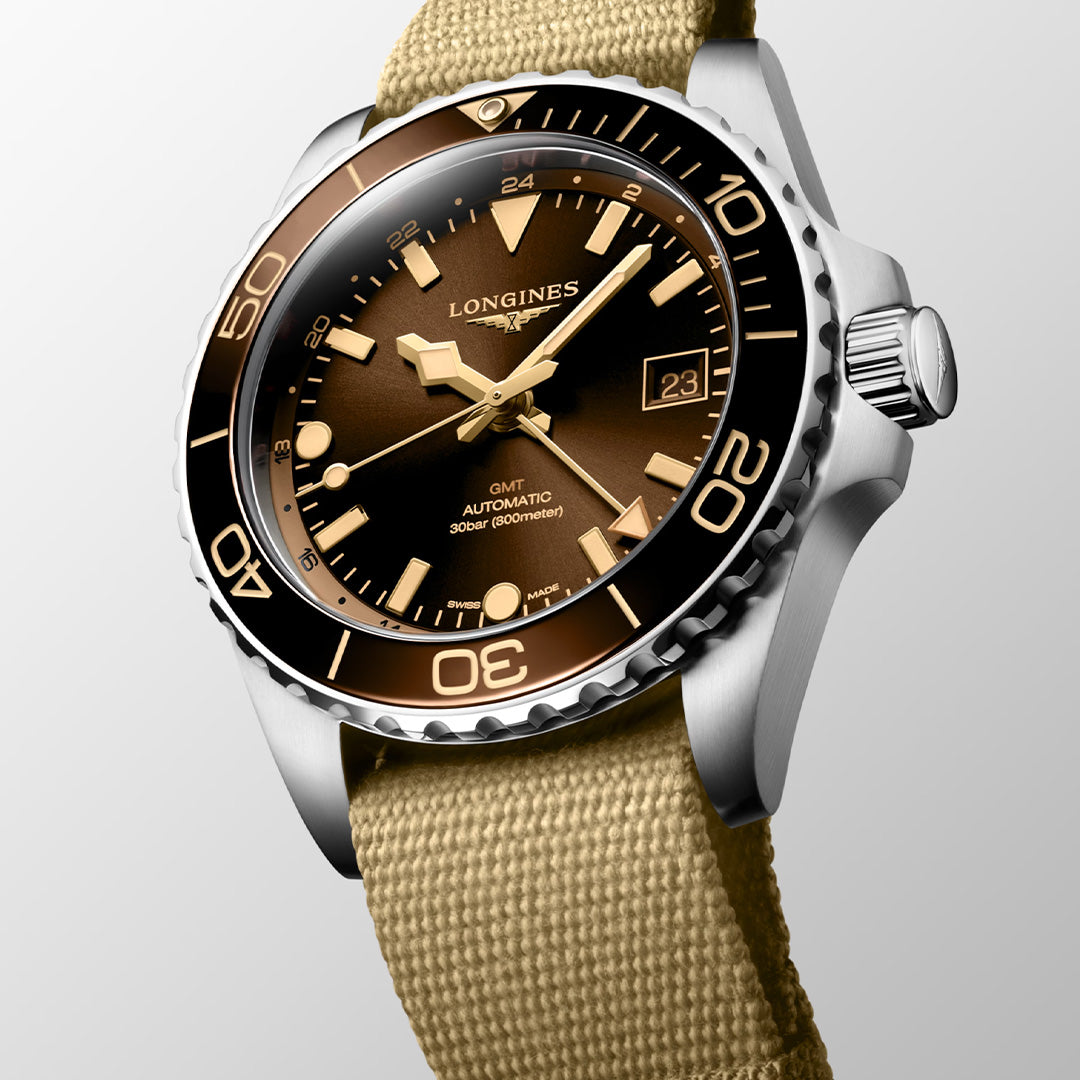 Watch in steel HydroConquest GMT Longines