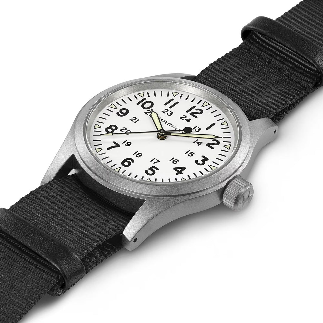 Orologio in acciaio Khaki Field Mechanical Hamilton