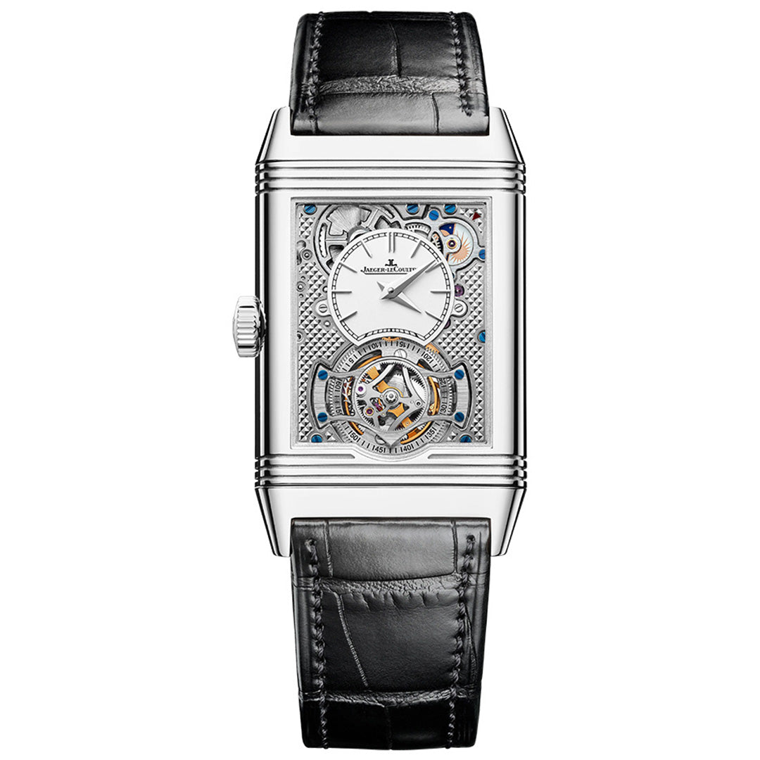 Watch in steel Reverso Tribute Duoface Tourbillon Jaeger-lecoultre