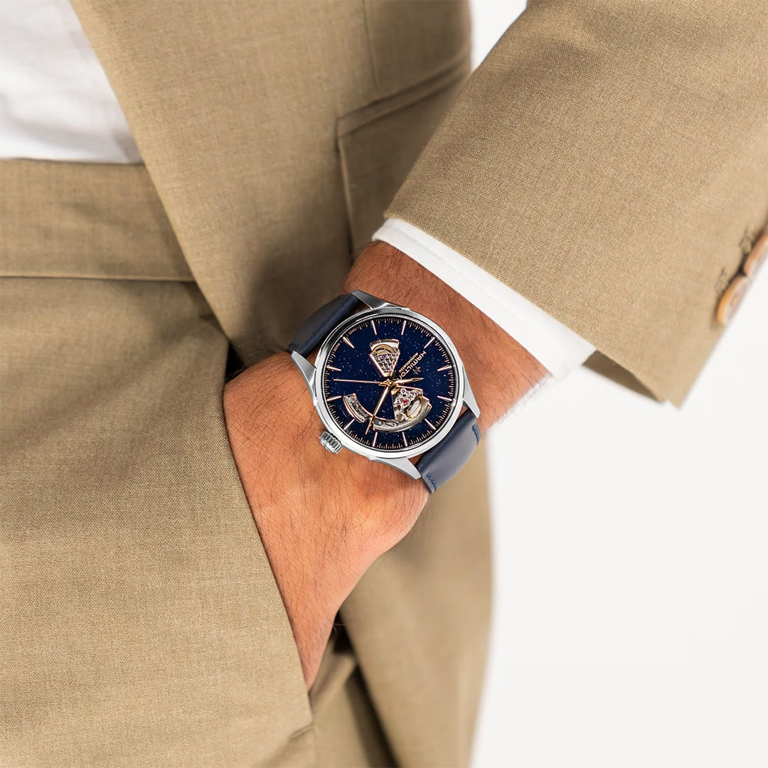 Watch in steel Jazzmaster Open Heart Auto Hamilton