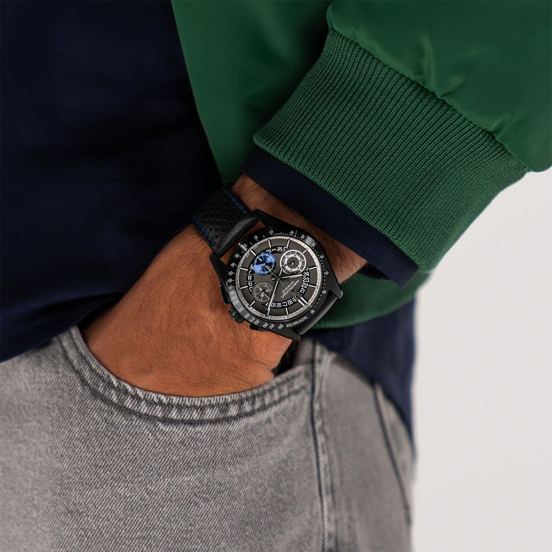 Orologio in acciaio pvd Jazzmaster Performer Autochrono Hamilton