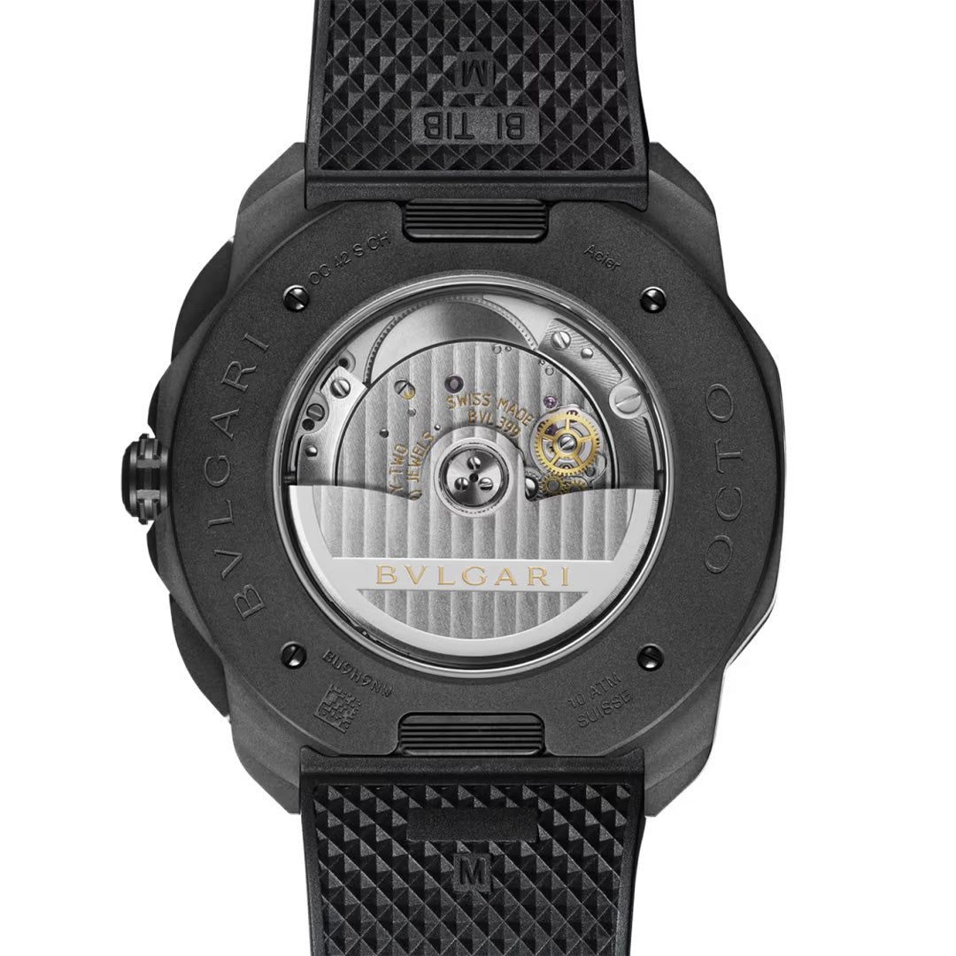 Orologio in acciaio dlc Octo Roma Bulgari