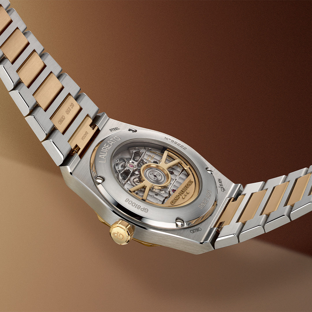 Watch in steel and yellow gold Laureato Fifty Girard perregaux