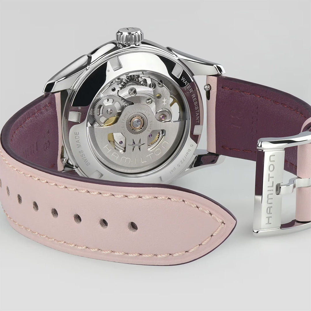 Orologio in acciaio Jazzmaster Skeleton Lady Auto Hamilton