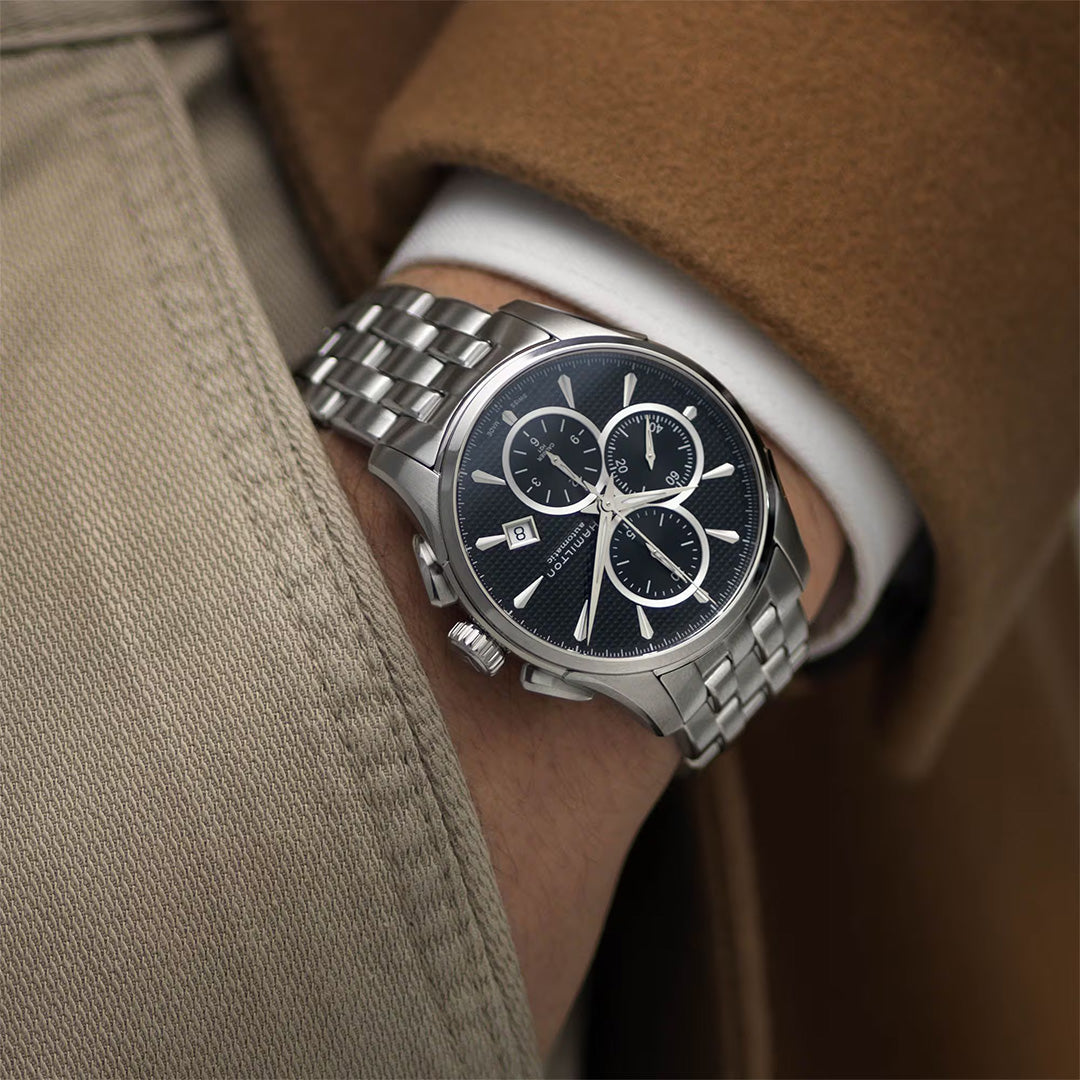 Watch in steel Jazzmaster Chrono Hamilton