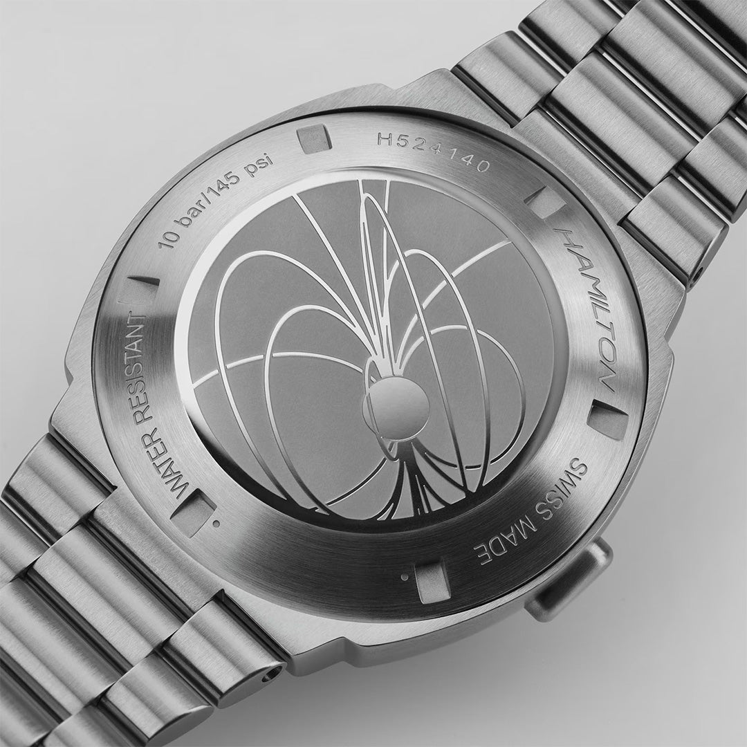 Watch in steel American Classic PSR Digital Quartz Hamilton