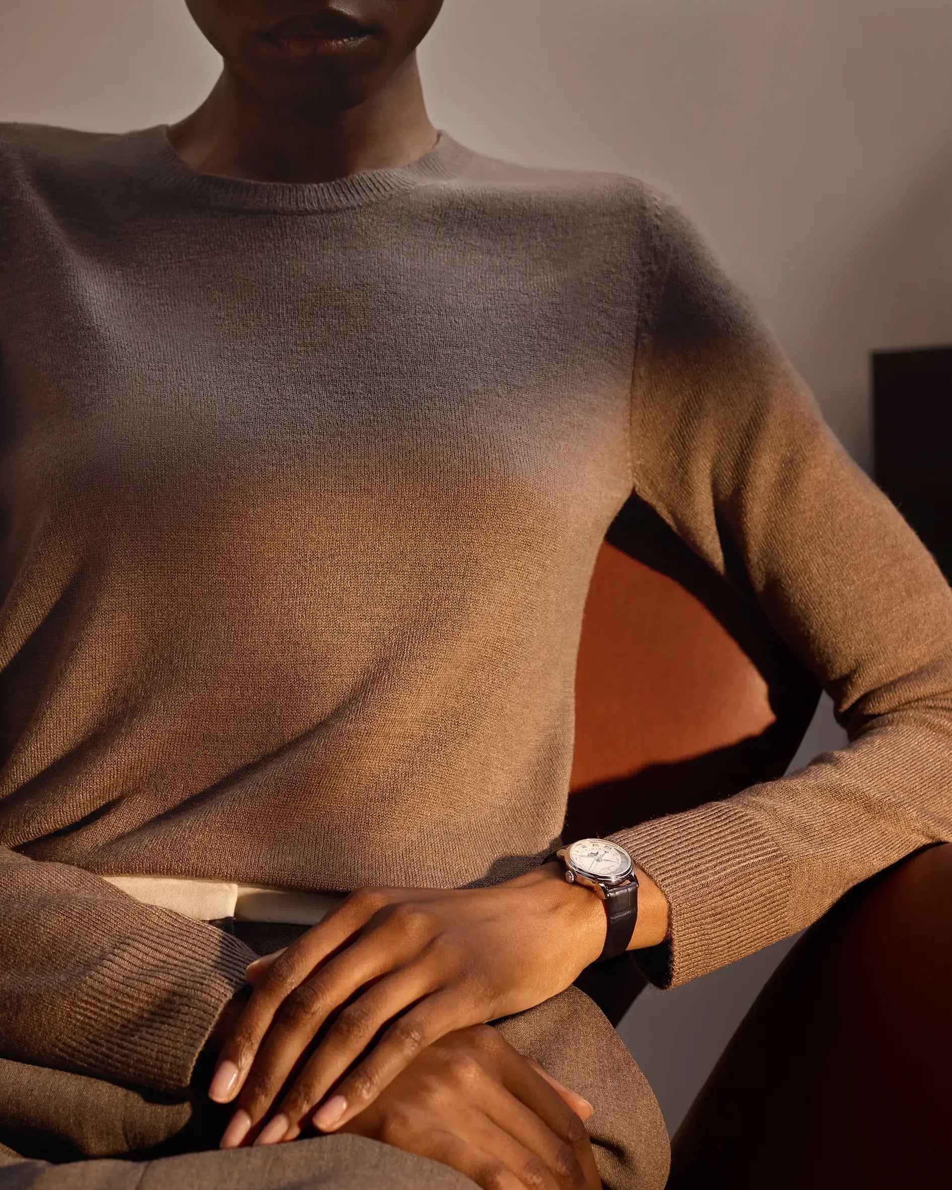 Watch in steel Villeret Quantième Phases de Lune Blancpain