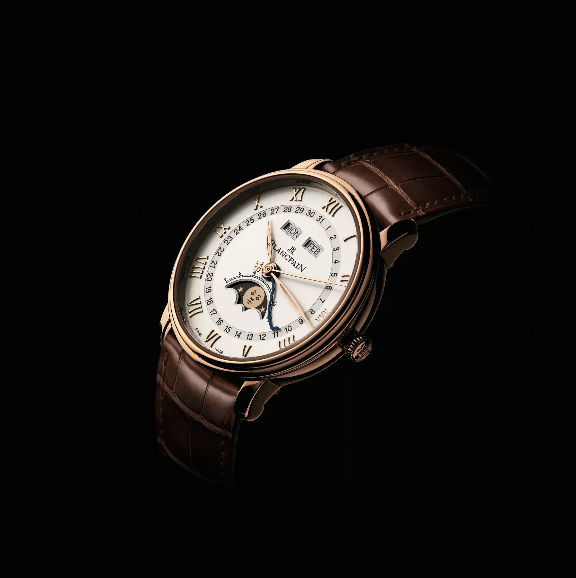 Orologio in oro rosa Villeret Quantième Complet Blancpain