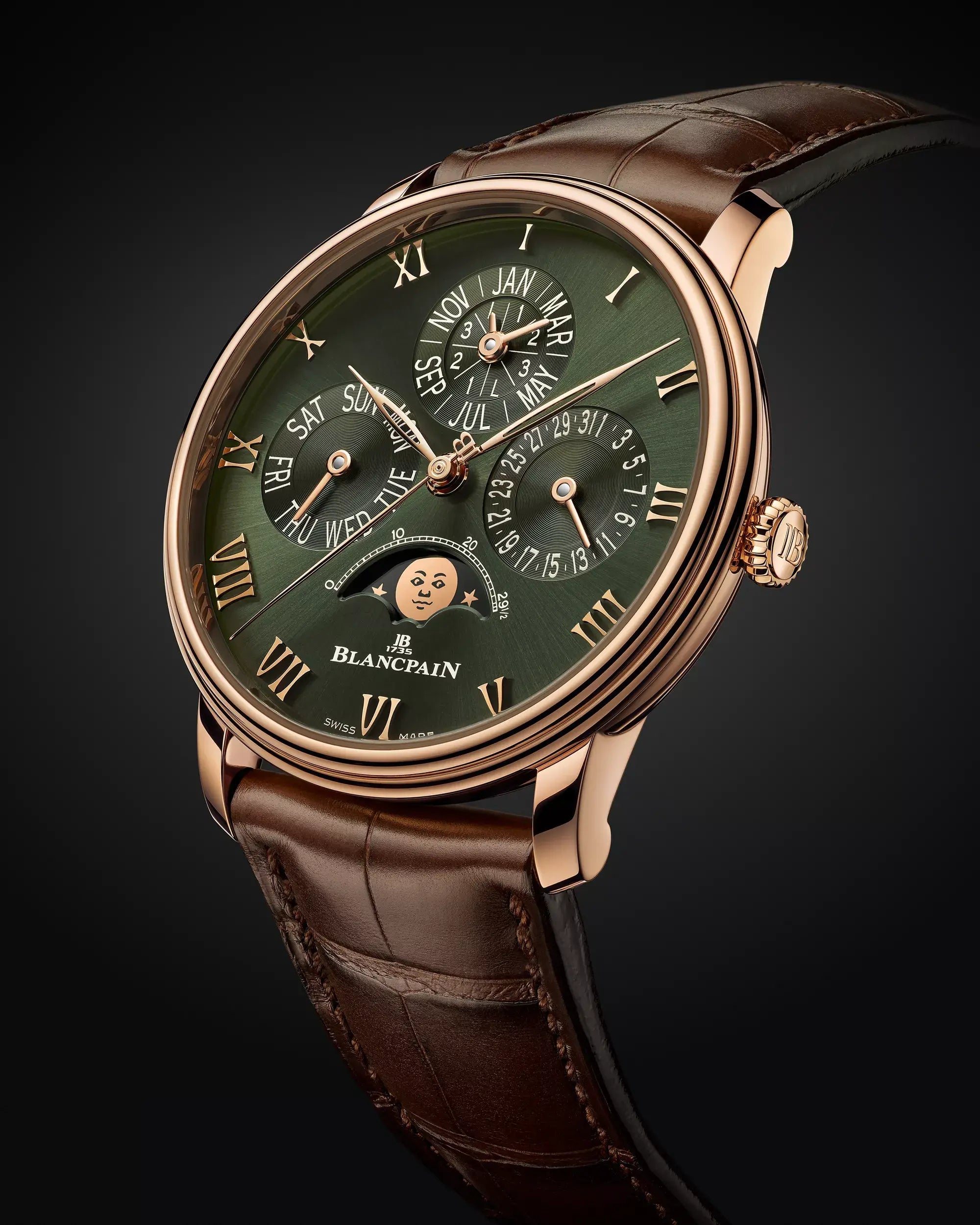 Orologio in oro rosa Villeret Quantième Perpétuel Blancpain