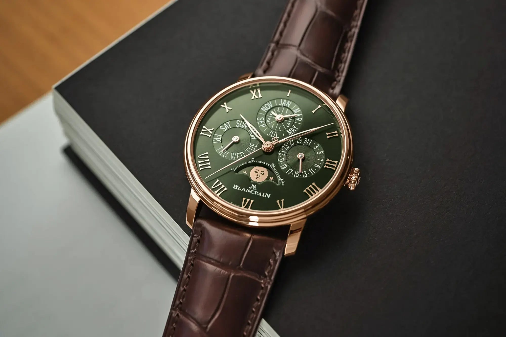 Watch in rose gold Villeret Quantième Perpétuel Blancpain