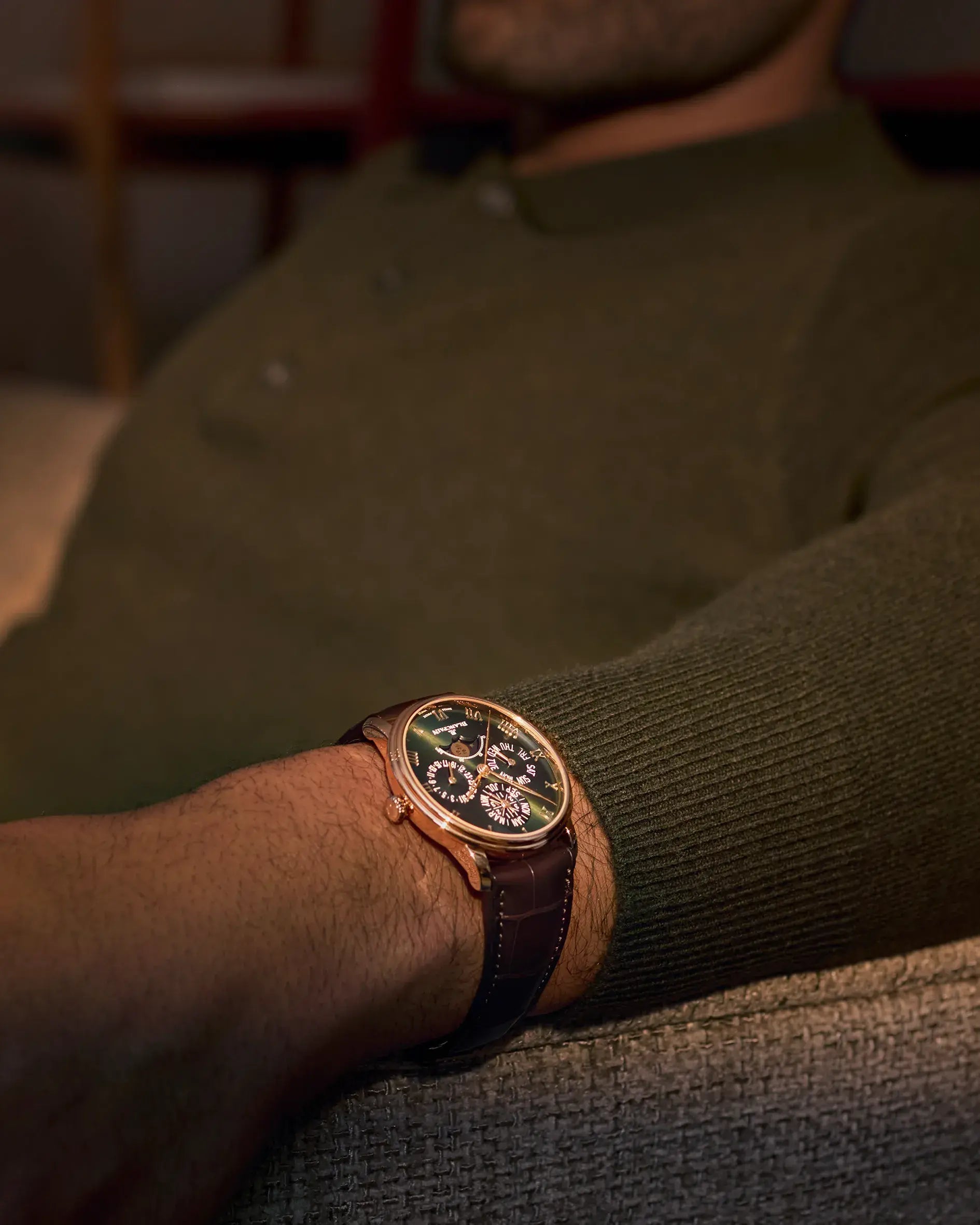 Watch in rose gold Villeret Quantième Perpétuel Blancpain