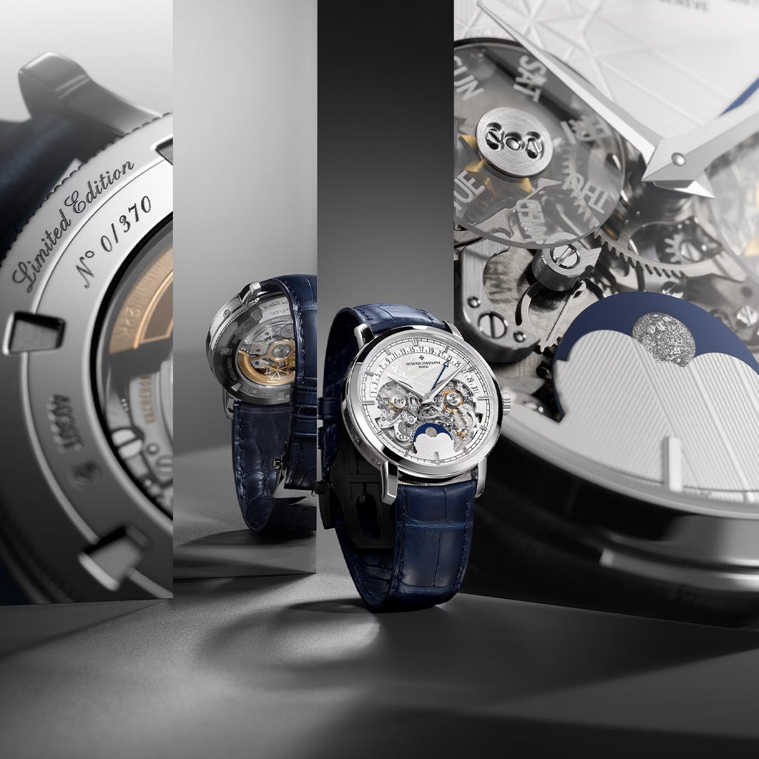 Watch in platinum Traditionnelle Perpetual Calendar Retrograde Date Openface Vacheron constantin