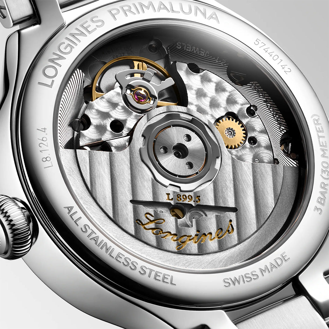 Watch in steel PrimaLuna Moonphase Longines