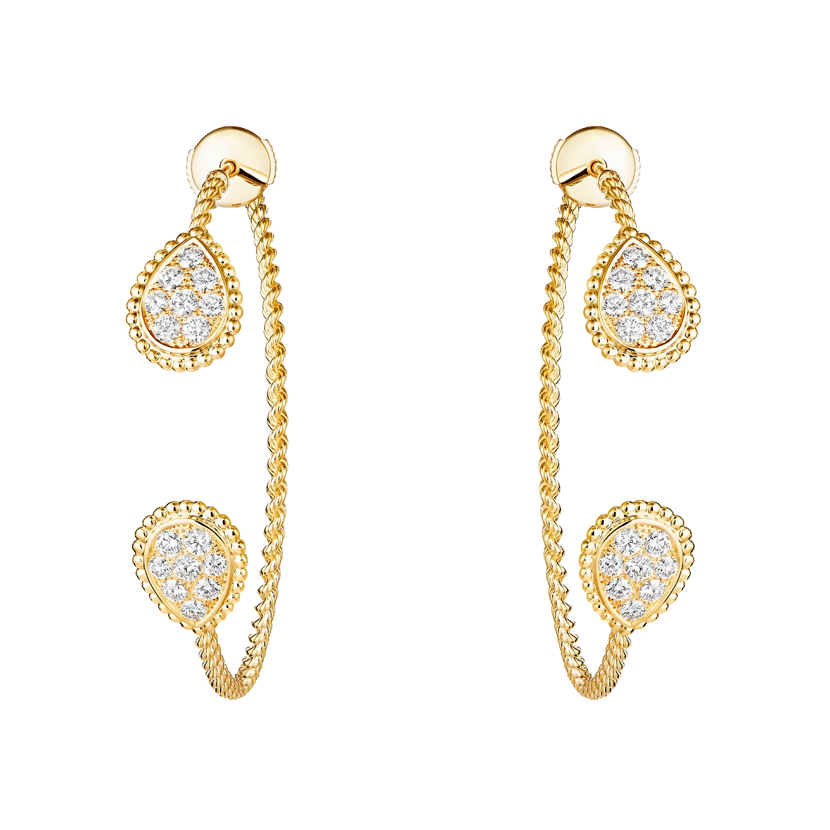 Gioiello in oro giallo Orecchini a cerchio Serpent Bohème Boucheron