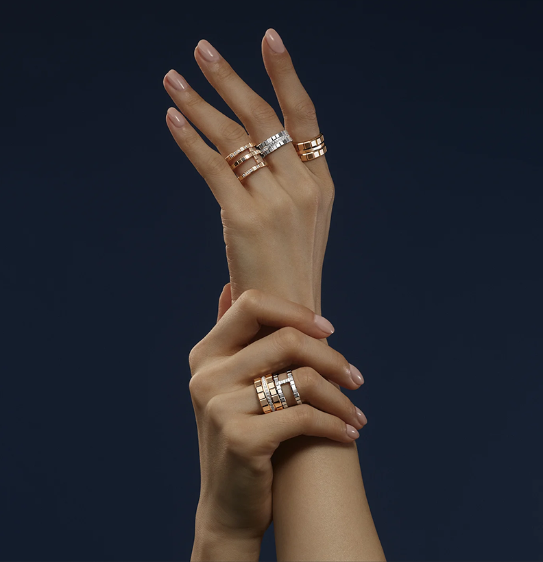 Gioiello in oro bianco Anello Ice Cube Chopard