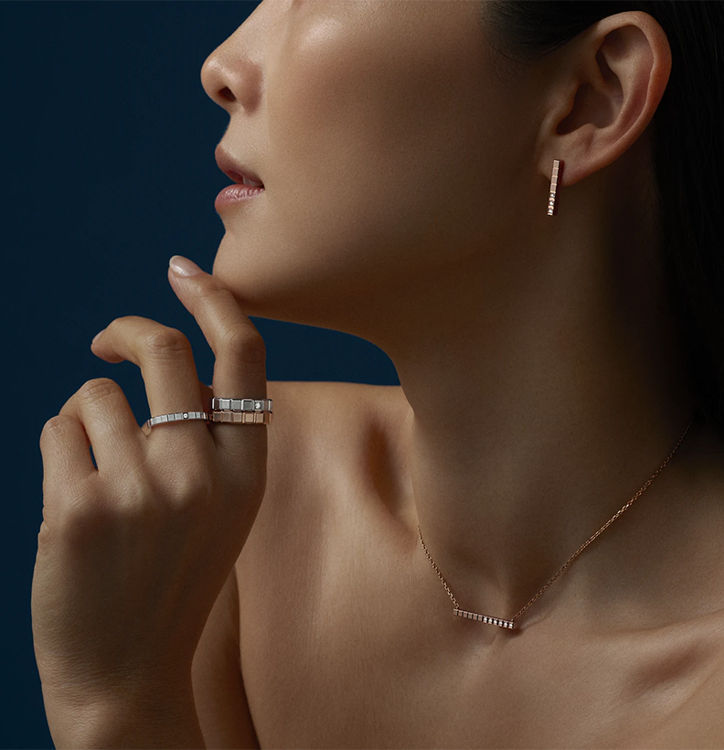 Gioiello in oro giallo Anello Ice Cube Chopard