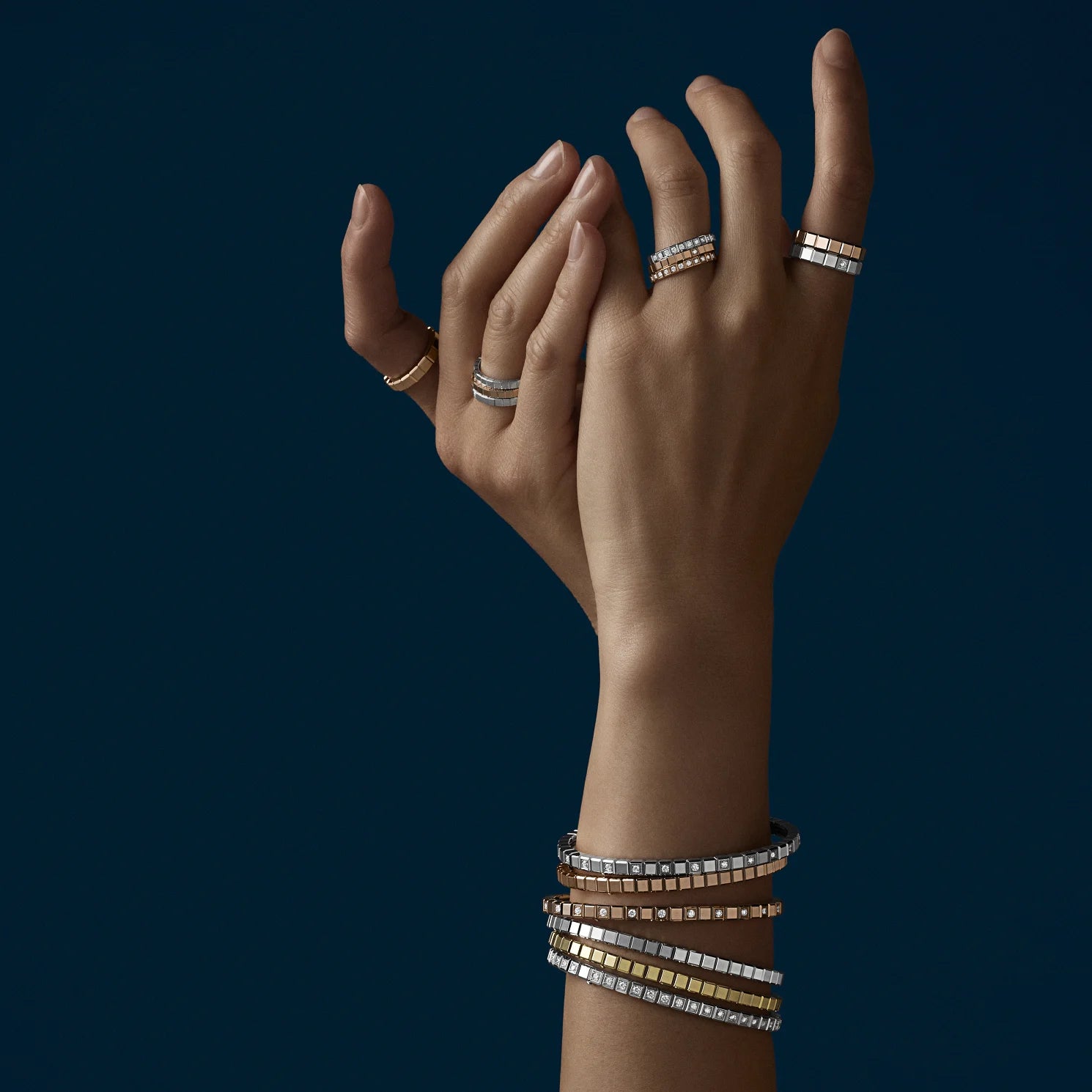 Gioiello in oro giallo Anello Ice Cube Chopard