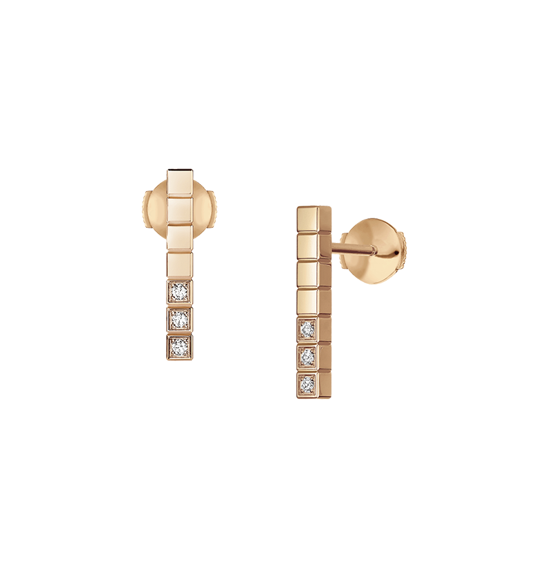 Gioiello in oro rosa Orecchini Ice Cube Chopard