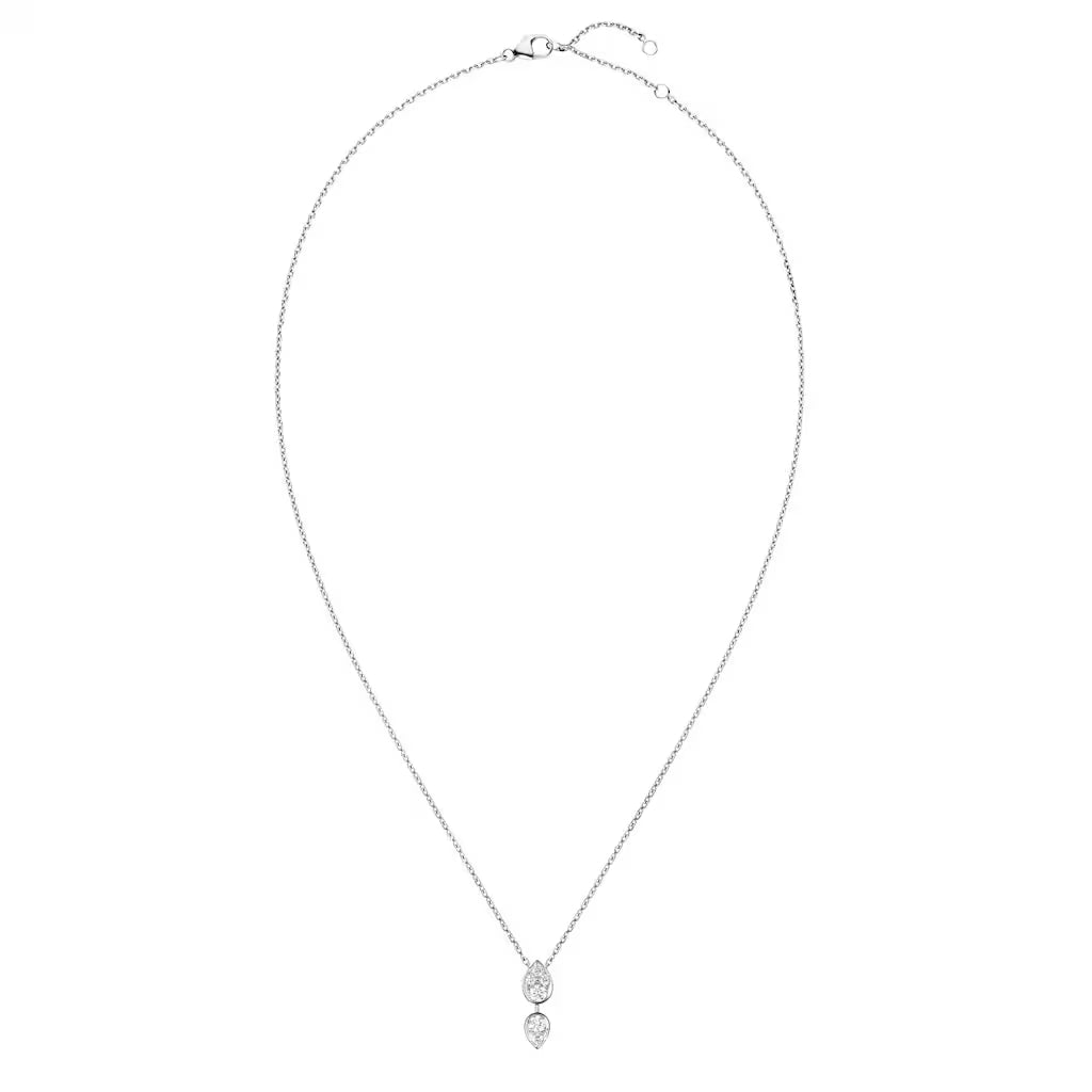 Gioiello in white gold Joséphine Ronde d'Aigrettes Pendant Necklace Chaumet