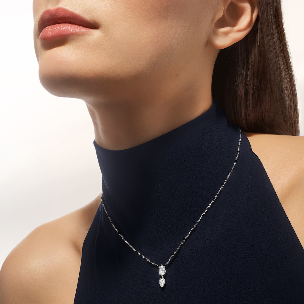 Gioiello in white gold Joséphine Ronde d'Aigrettes Pendant Necklace Chaumet