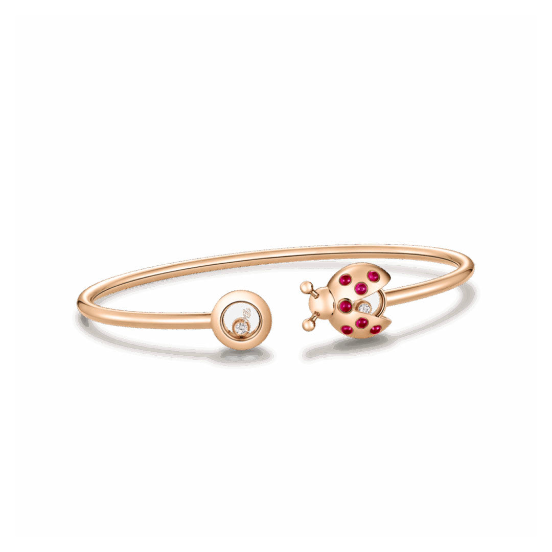 Gioiello in oro rosa Bracciale Happy Diamonds Chopard