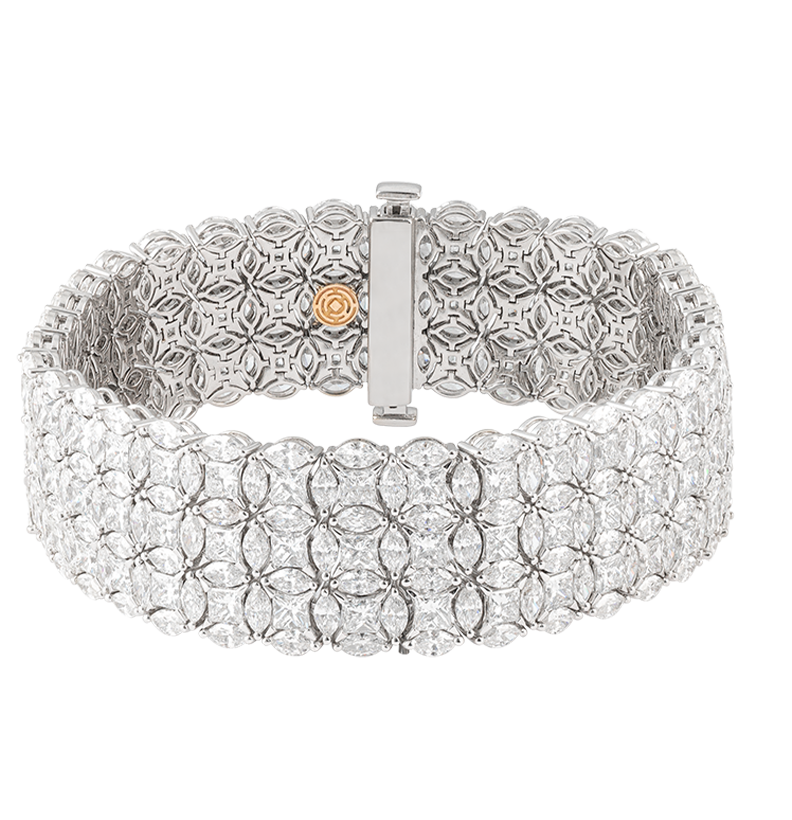 Diade white gold bracelet with diamonds