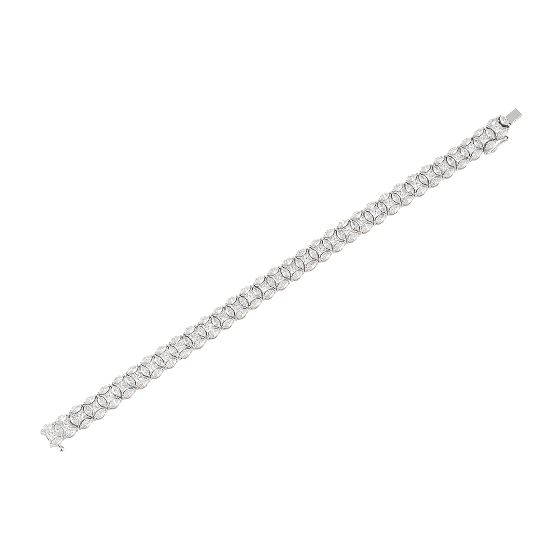 Gioiello in oro bianco Bracciale Diade in oro bianco con diamanti Pisa diamanti