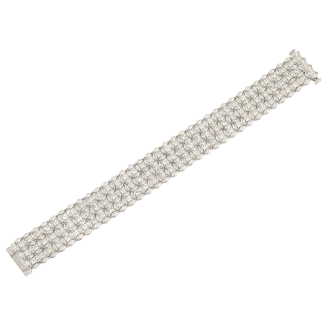 Gioiello in oro bianco Bracciale Diade in oro bianco con diamanti Panerai