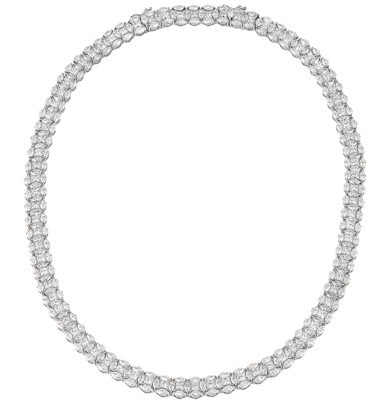 Diade white gold necklace with diamonds1