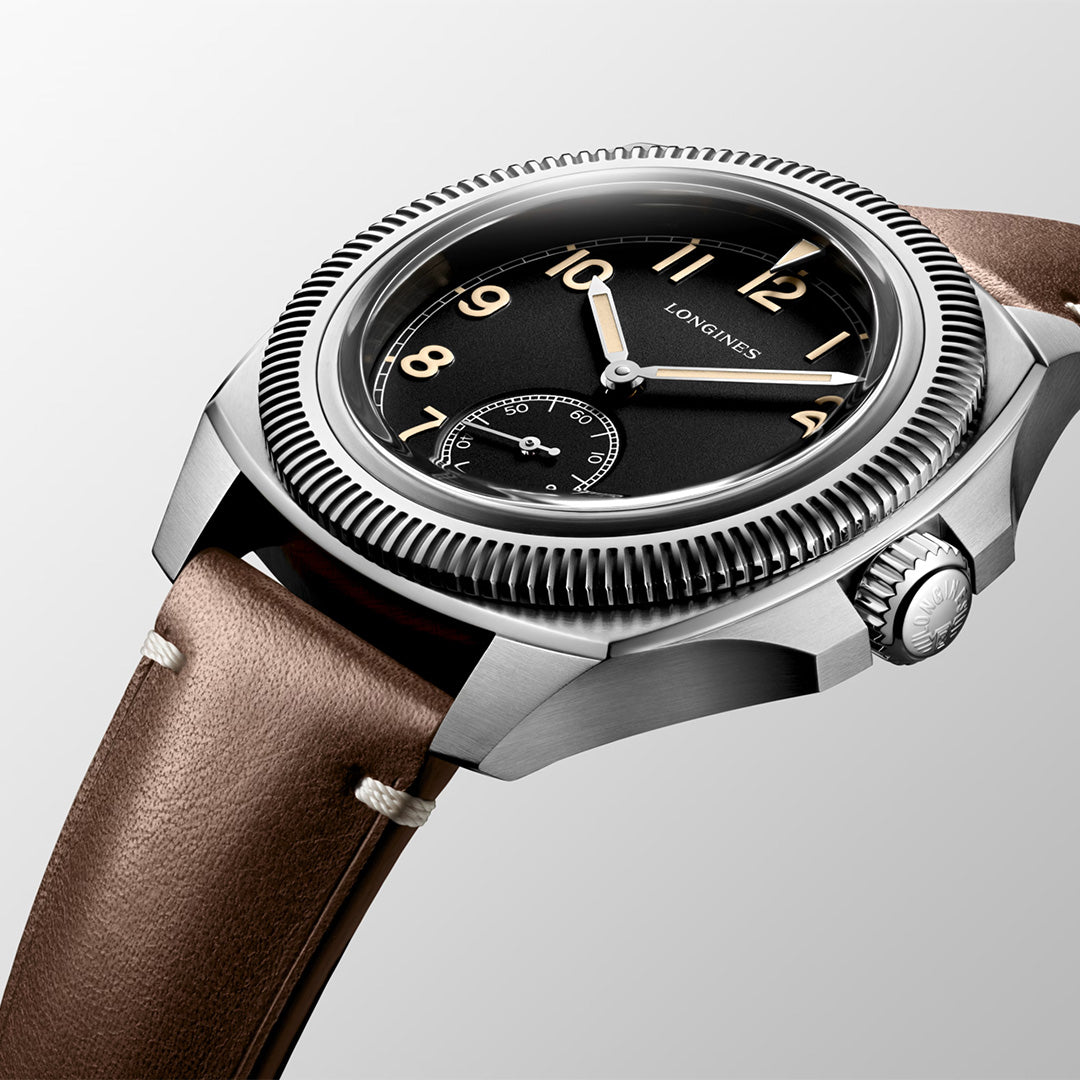 Orologio in acciaio Pilot Majetek Longines