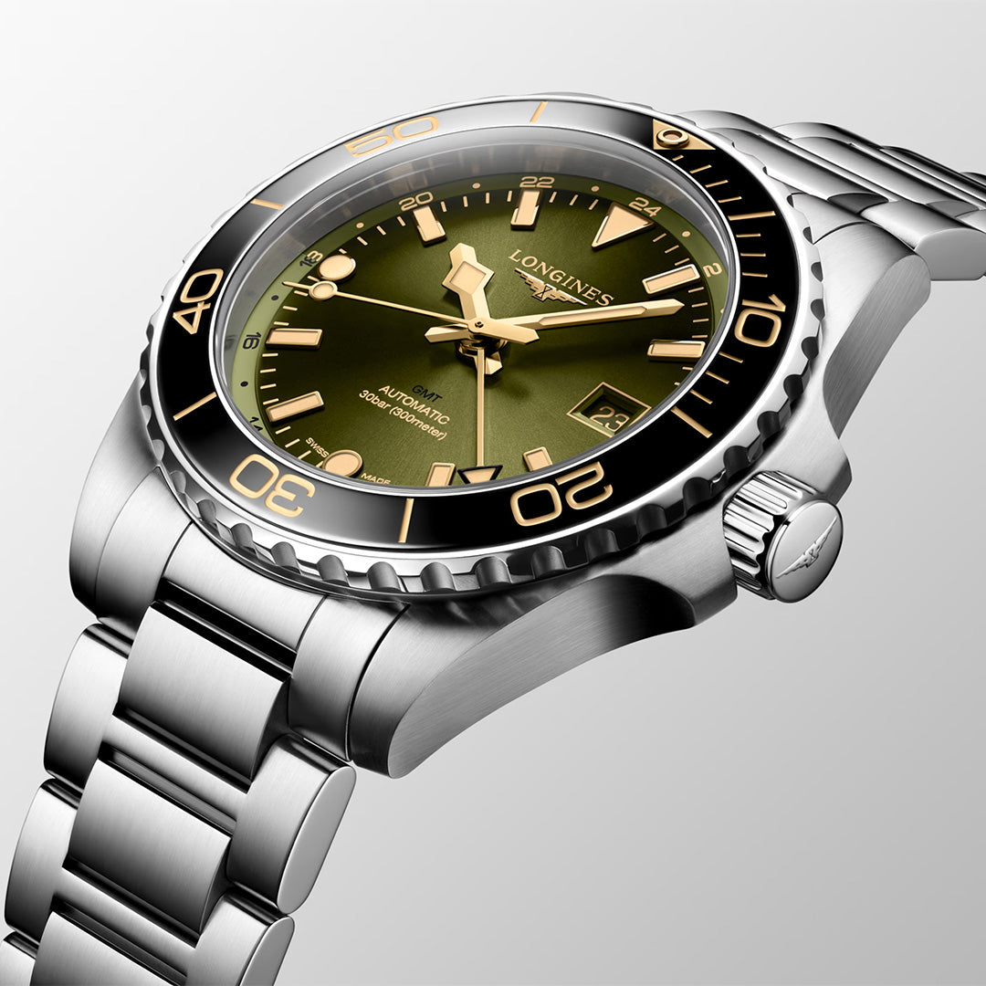 Orologio in acciaio HydroConquest GMT Longines