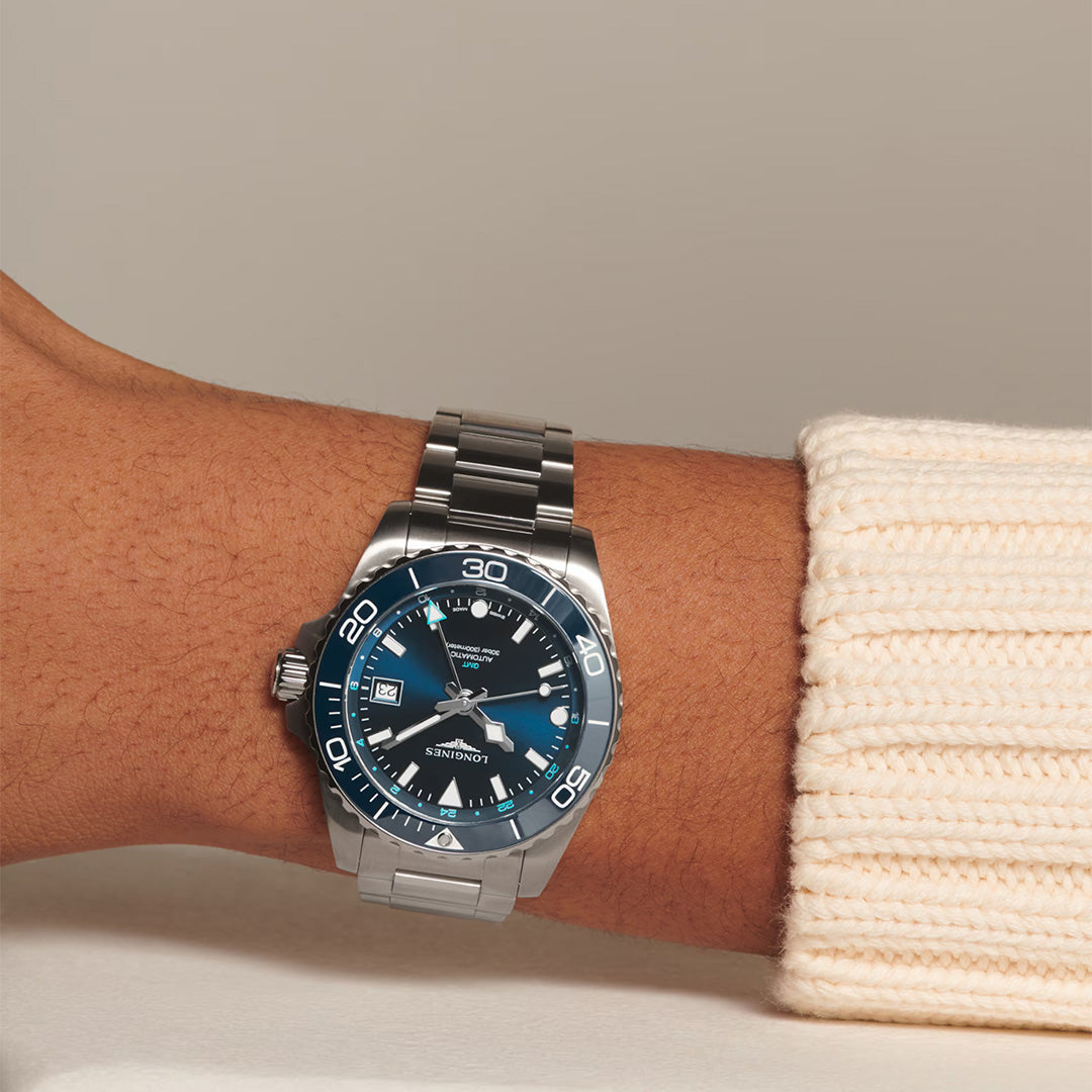 Orologio in acciaio HydroConquest GMT Longines