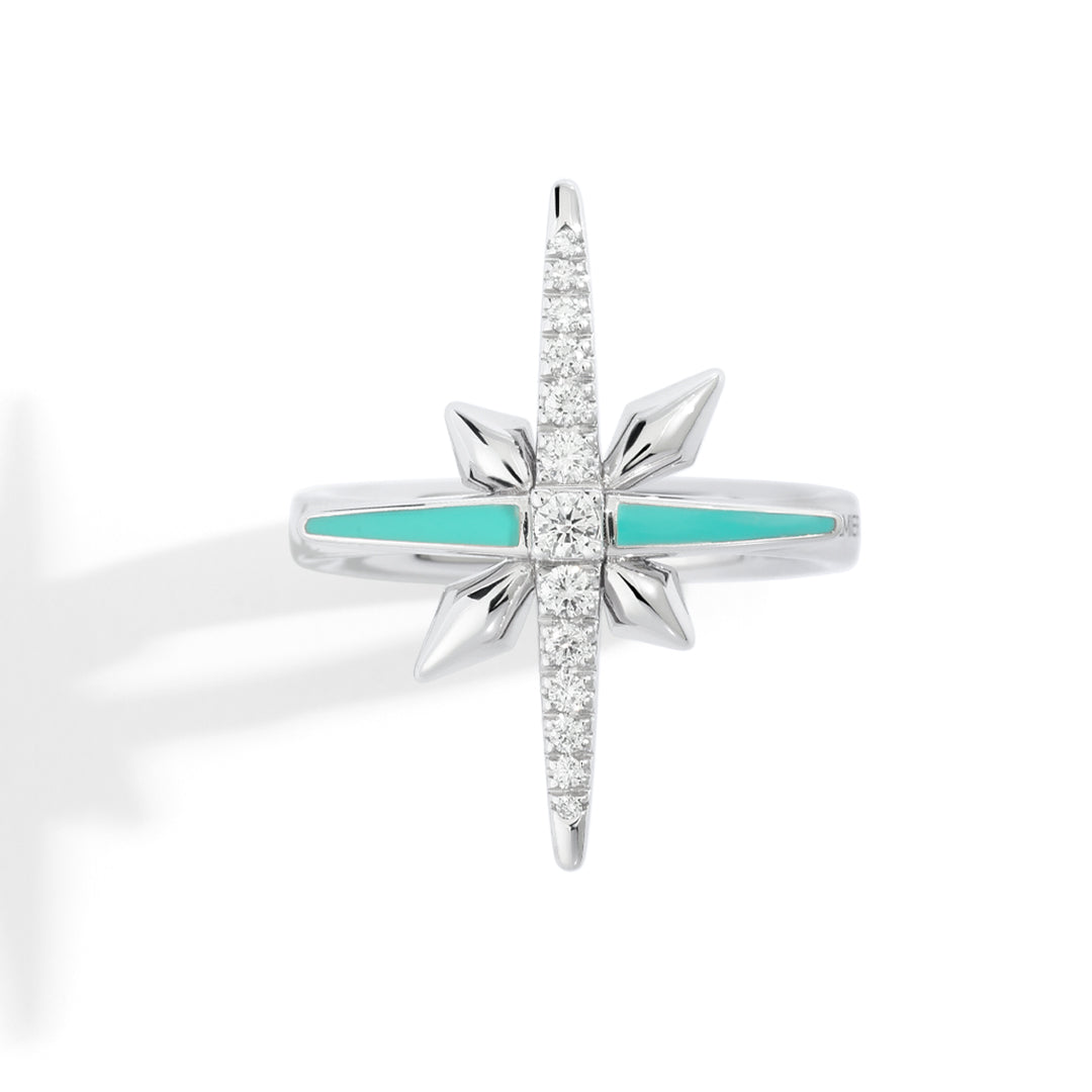 Gioiello in oro bianco Anello Starlight Palmiero