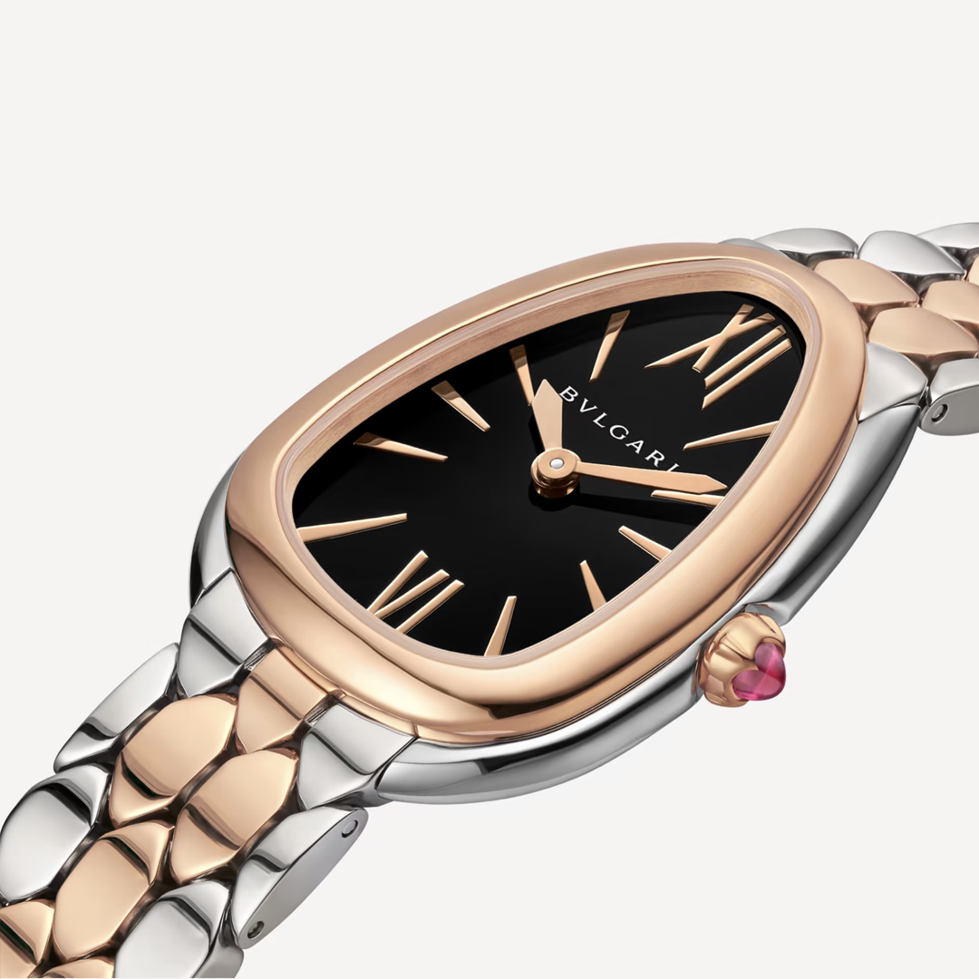 Orologio in acciaio e oro rosa Serpenti Seduttori Bulgari