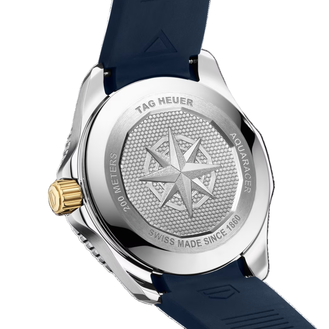 Orologio in acciaio e oro giallo Aquaracer Professional 200 Date Tag heuer