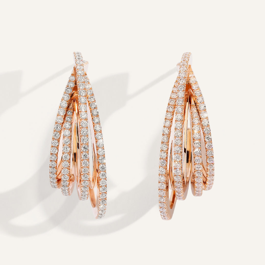 Earrings in rose gold Aurea Of Dreams Earrings Palmiero