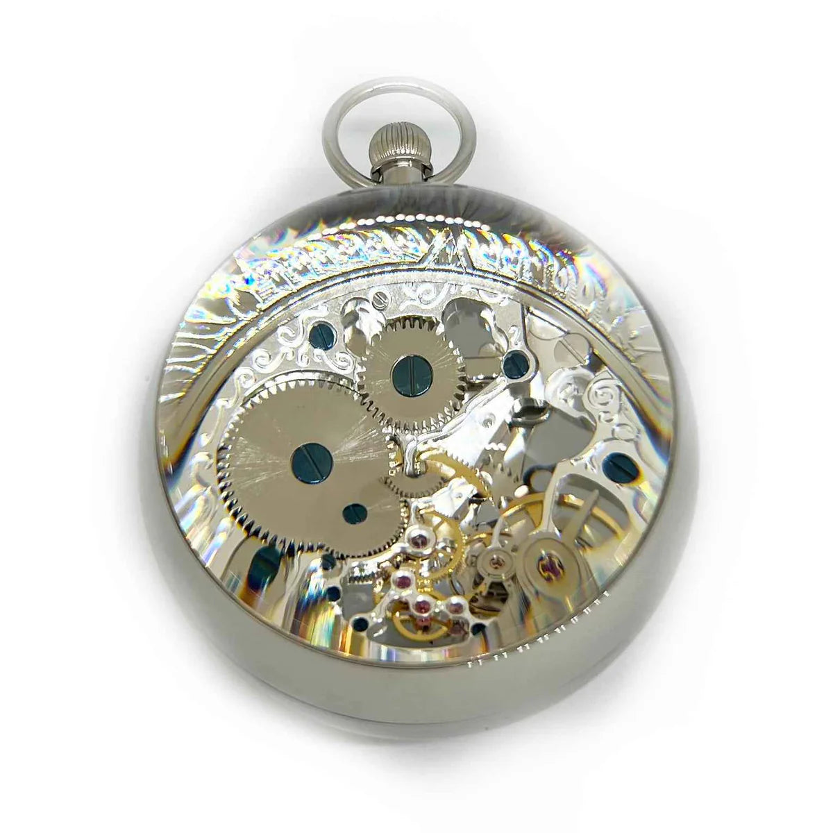 Table clock in palladium Boule KD Bureau Doré Table Clock Berthet