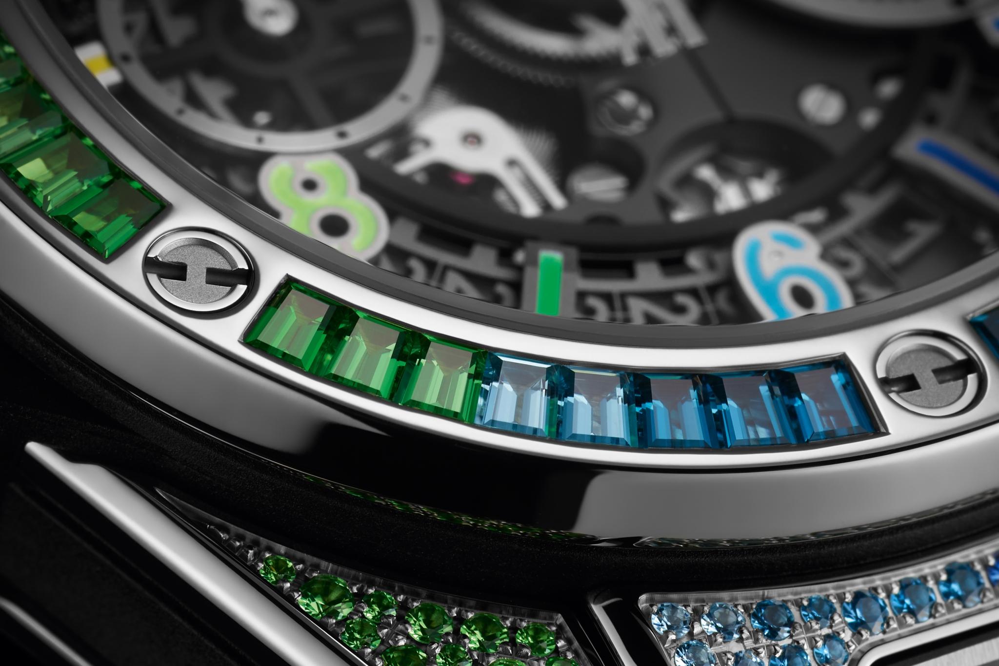 Watch in titanium Big Bang Unico Titanium Rainbow Hublot