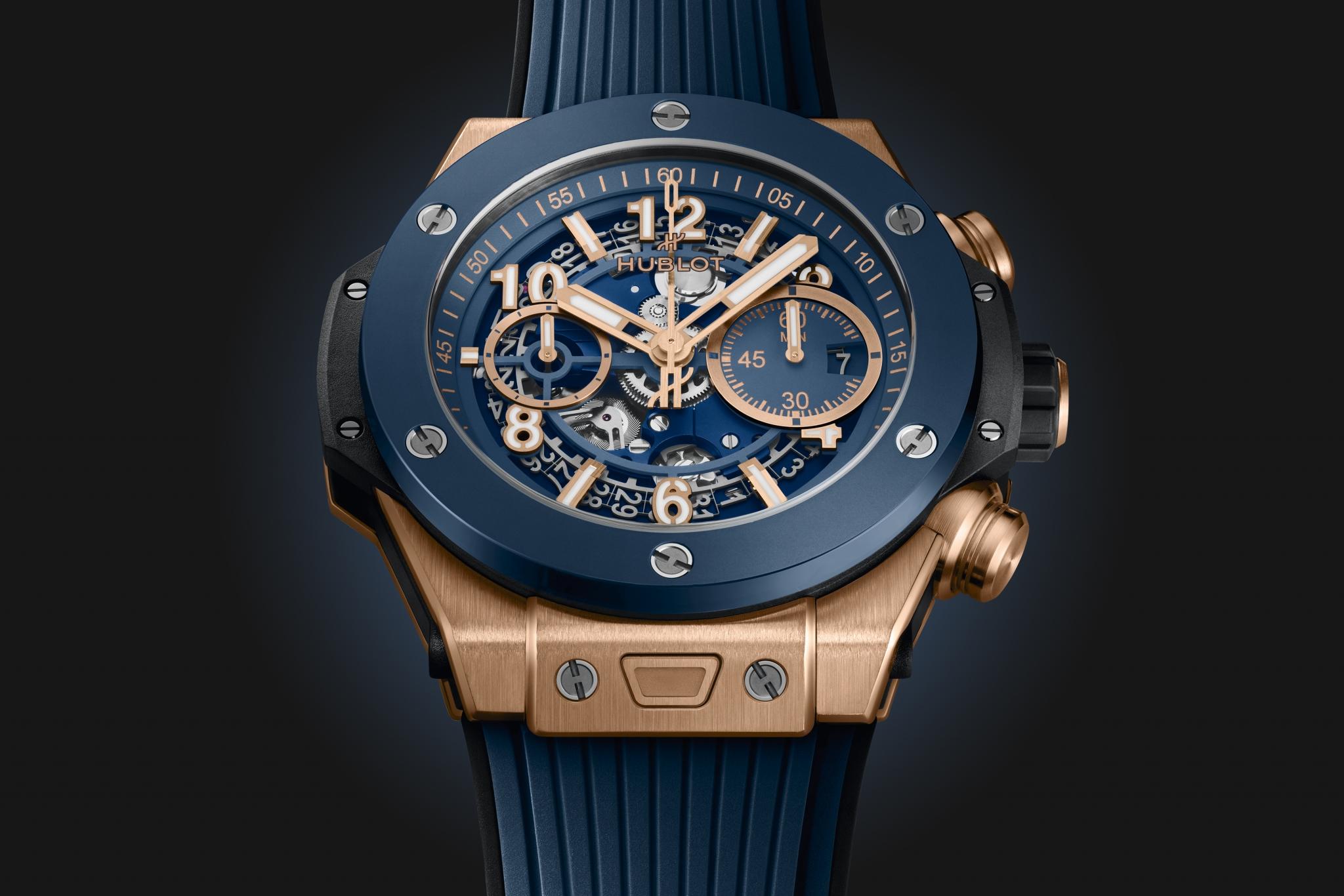 Big Bang Unico King Gold Blue Ceramic3