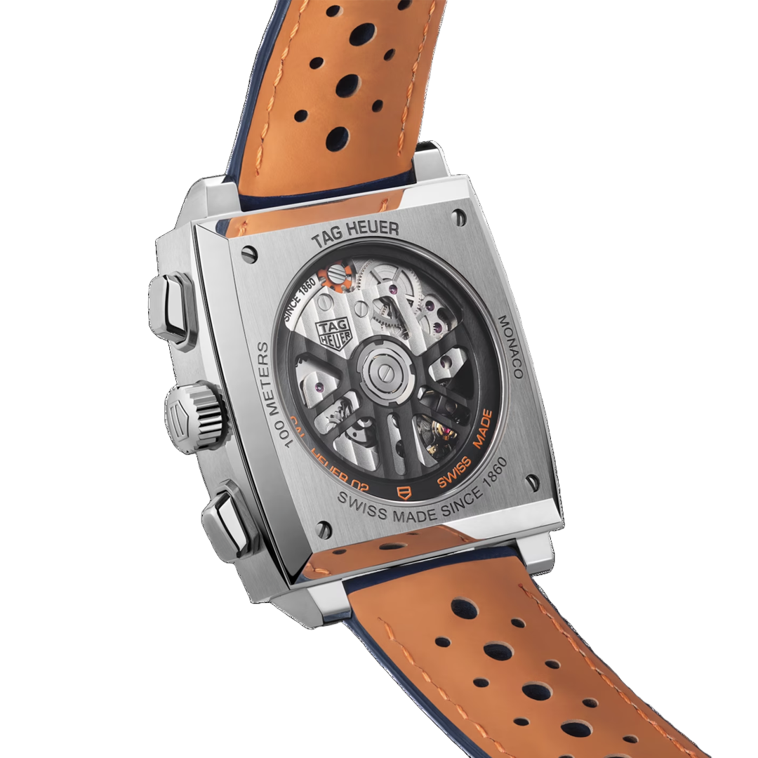 Watch in steel Monaco Chronograph x Gulf Tag heuer