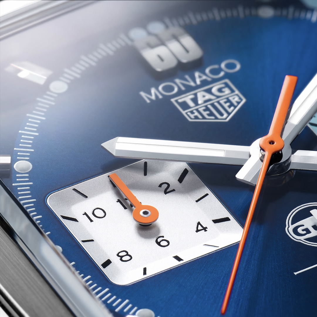 Orologio in acciaio Monaco Chronograph x Gulf Tag heuer