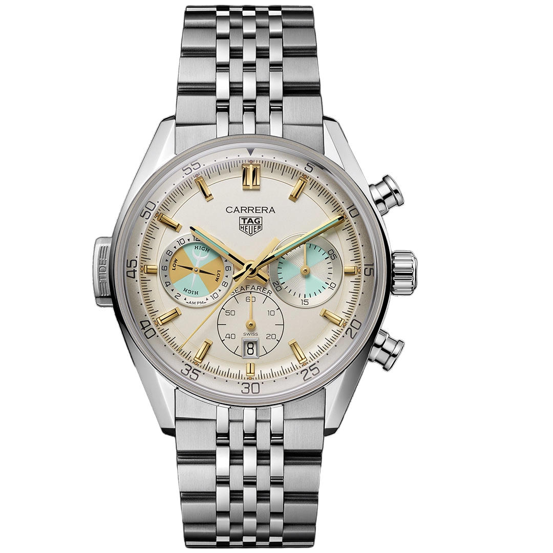 Orologio in acciaio Carrera Chronograph Seafarer Tag heuer