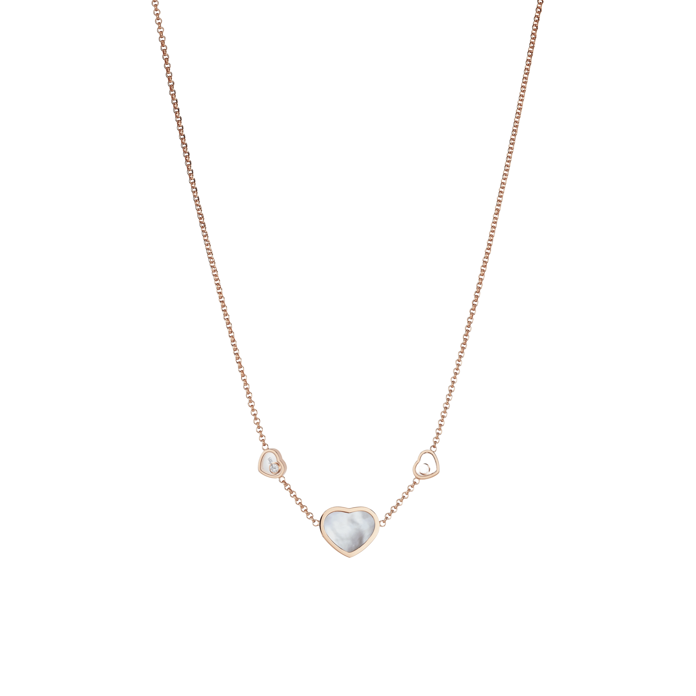 Gioiello in rose gold  My Happy Hearts necklace Chopard