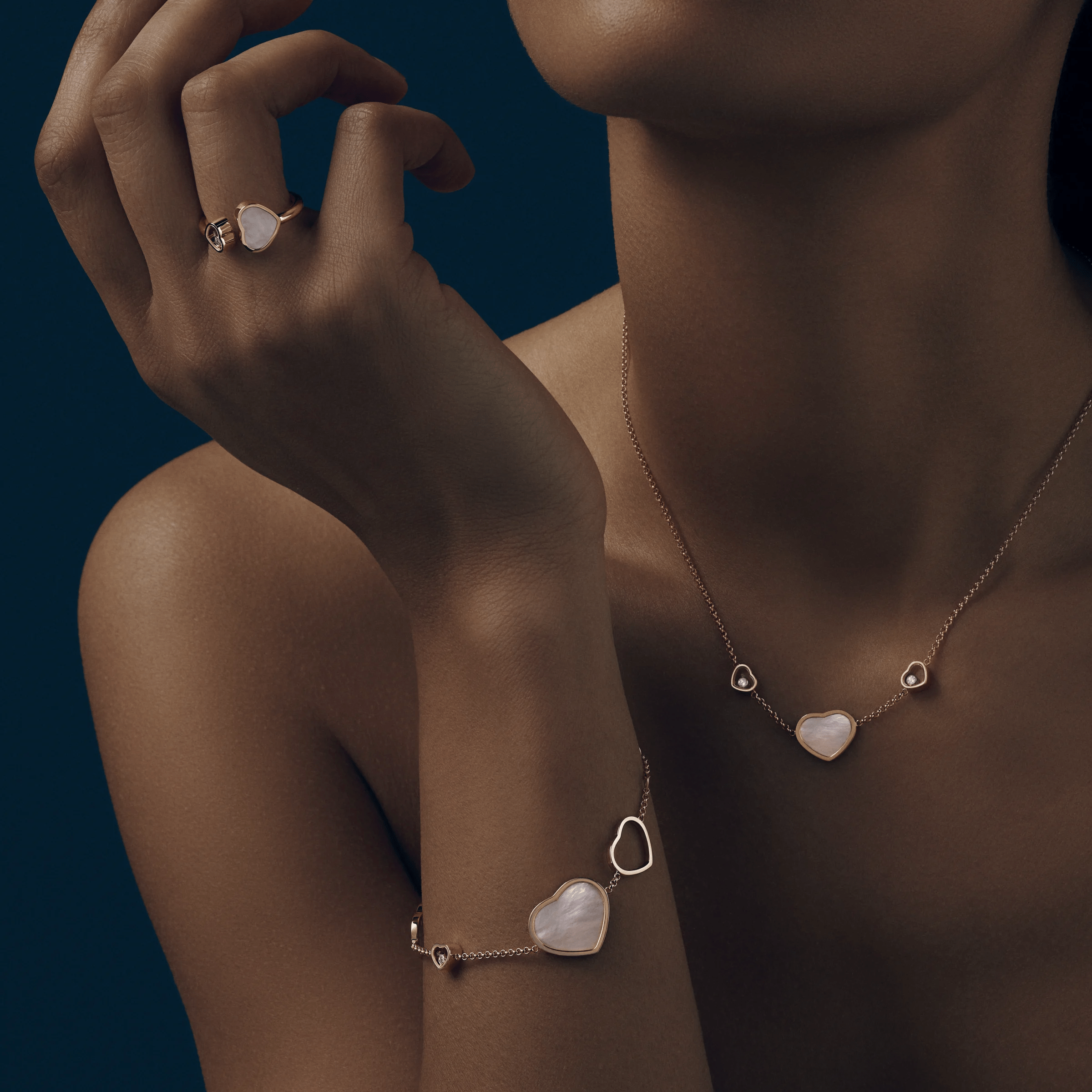Gioiello in rose gold  My Happy Hearts Necklace Chopard