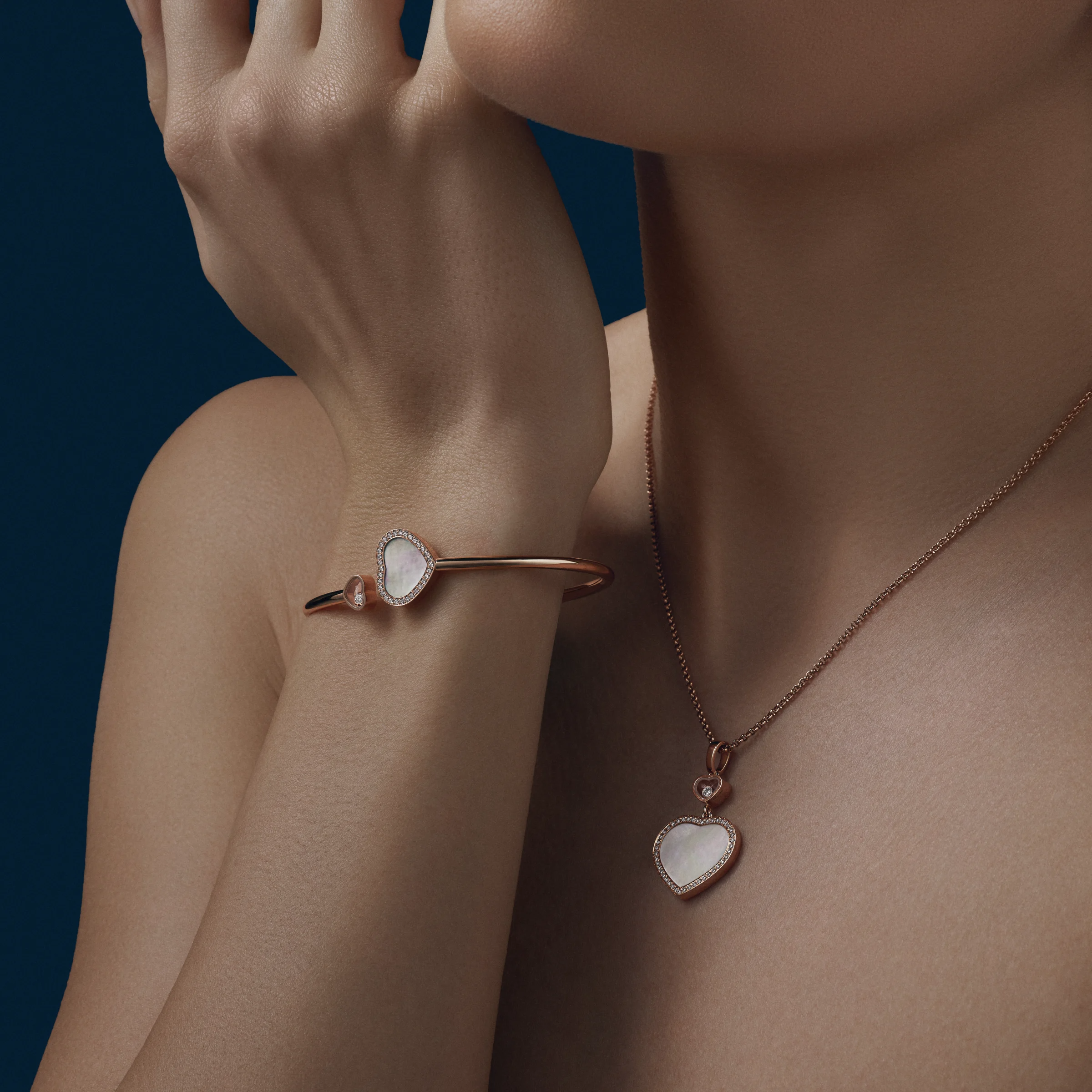 Gioiello in rose gold  My Happy Hearts Necklace Chopard