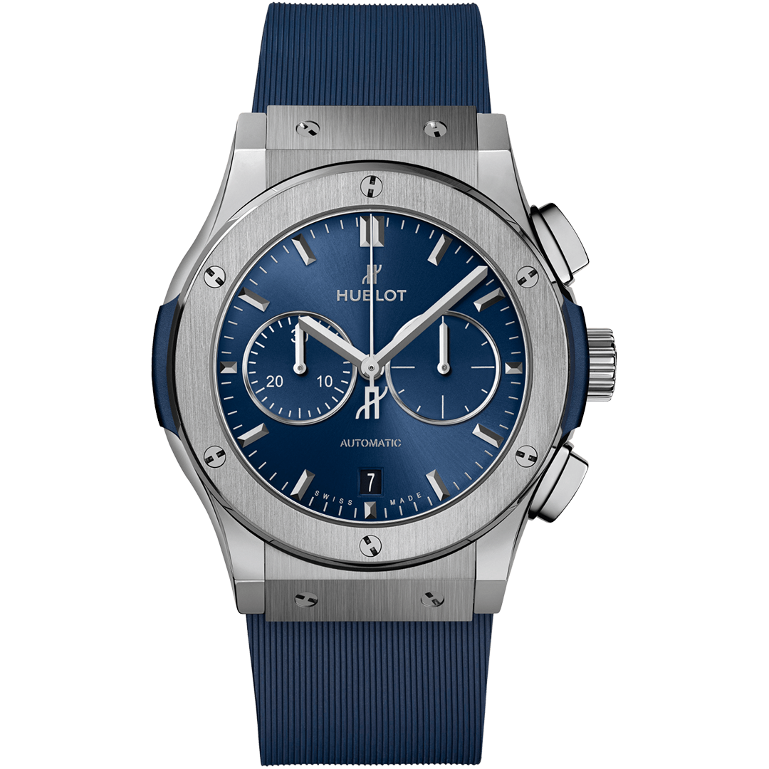 Watch in titanium Classic Fusion Chronograph Titanium Blue Hublot