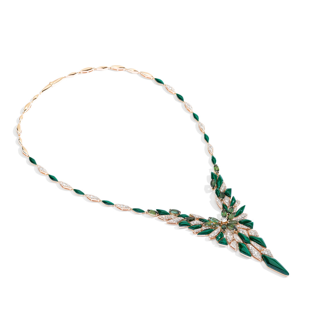 Gioiello in oro rosa Collana Déco Palmiero